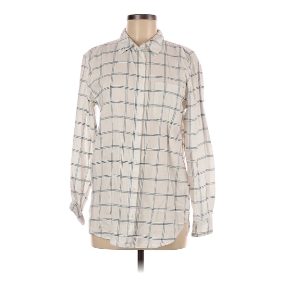 H&M | black and white plaid flannel shirt long sleeve